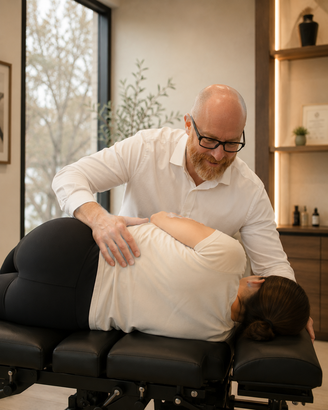 Chiropractic care for neck movement restoration.