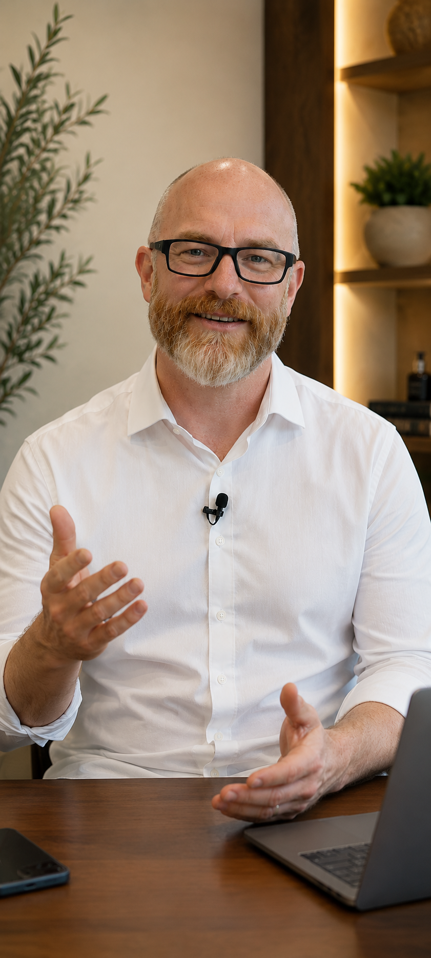 Vertical video thumbnail with Dr. Kellerman explaining headache and neck tension care.