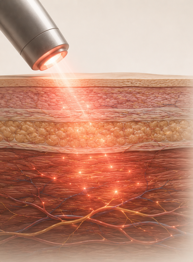 Class IV therapeutic laser reaching deeper tissue layers.