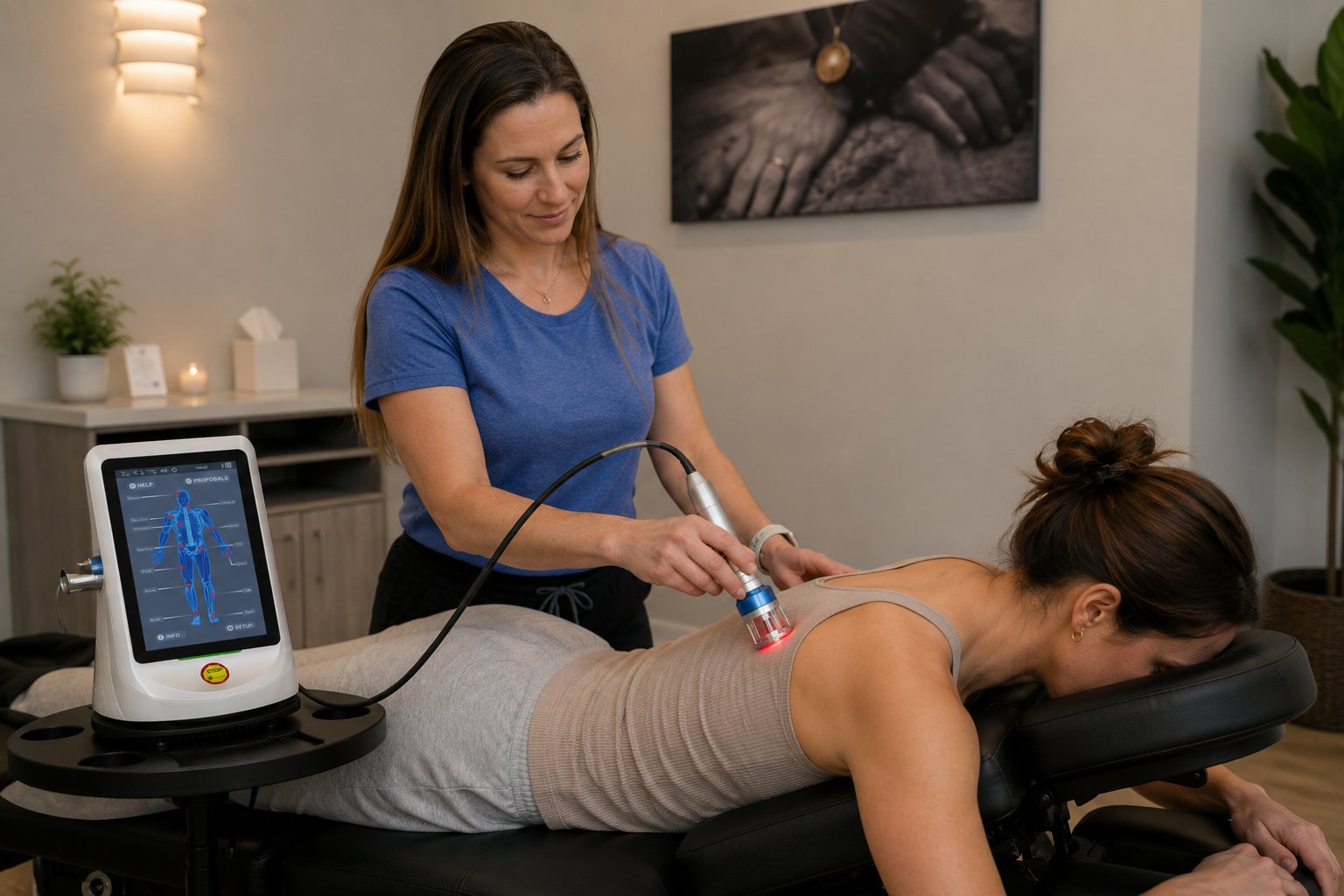 Class IV laser therapy at 100% Chiropractic Austin Rosedale.